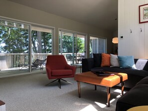 Smart TV, DVD player, books, music library