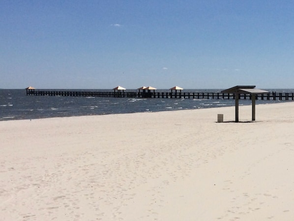 Beach nearby, sun-loungers