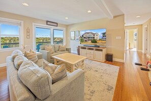 TV, DVD player, table football, books