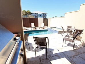 Indoor pool, a heated pool