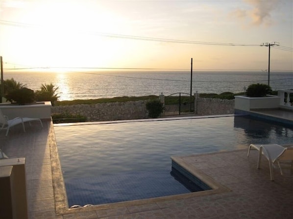 A heated pool