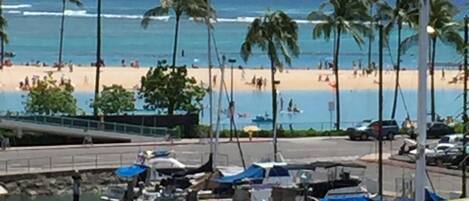 Sun-loungers, beach towels