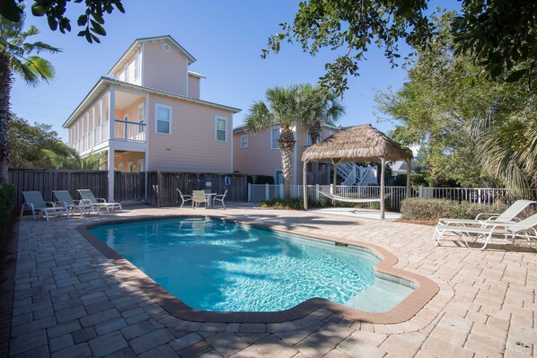 Outdoor pool, a heated pool