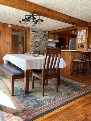 Dining - Secluded 2 acre Lakefront Home with boat and motor included on 5 lake chain. (Eagle River)