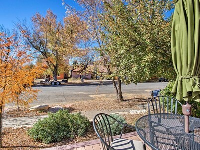 Purple Juniper: Heart of Downtown, Sunny Front Deck