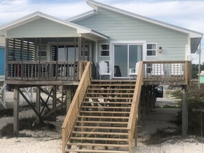 Exterior detail - Directly On Fort Morgan Beach! 4 BR 2 Bath Home (Gulf Shores)