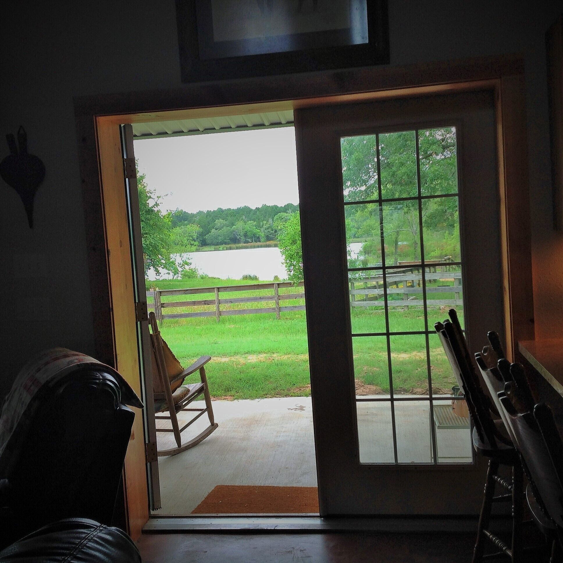 View of lake from front porch