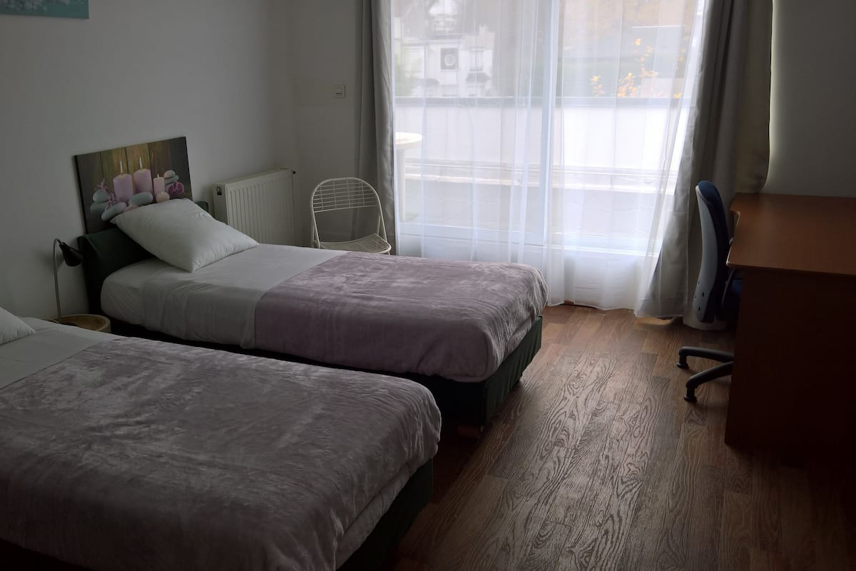 Twin kamer | 1 slaapkamer, individueel gedecoreerd, individueel gemeubileerd