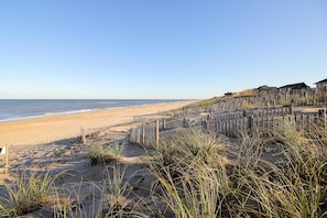 Private beach, sun-loungers