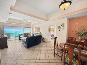 Télévision, cheminée, Netflix, lecteur de DVD