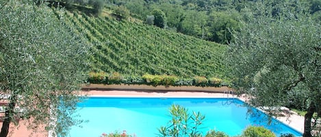 Piscine extérieure, piscine chauffée