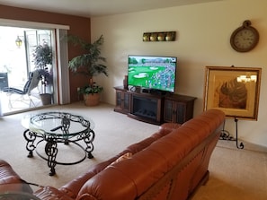 Smart TV, DVD player, foosball, table tennis