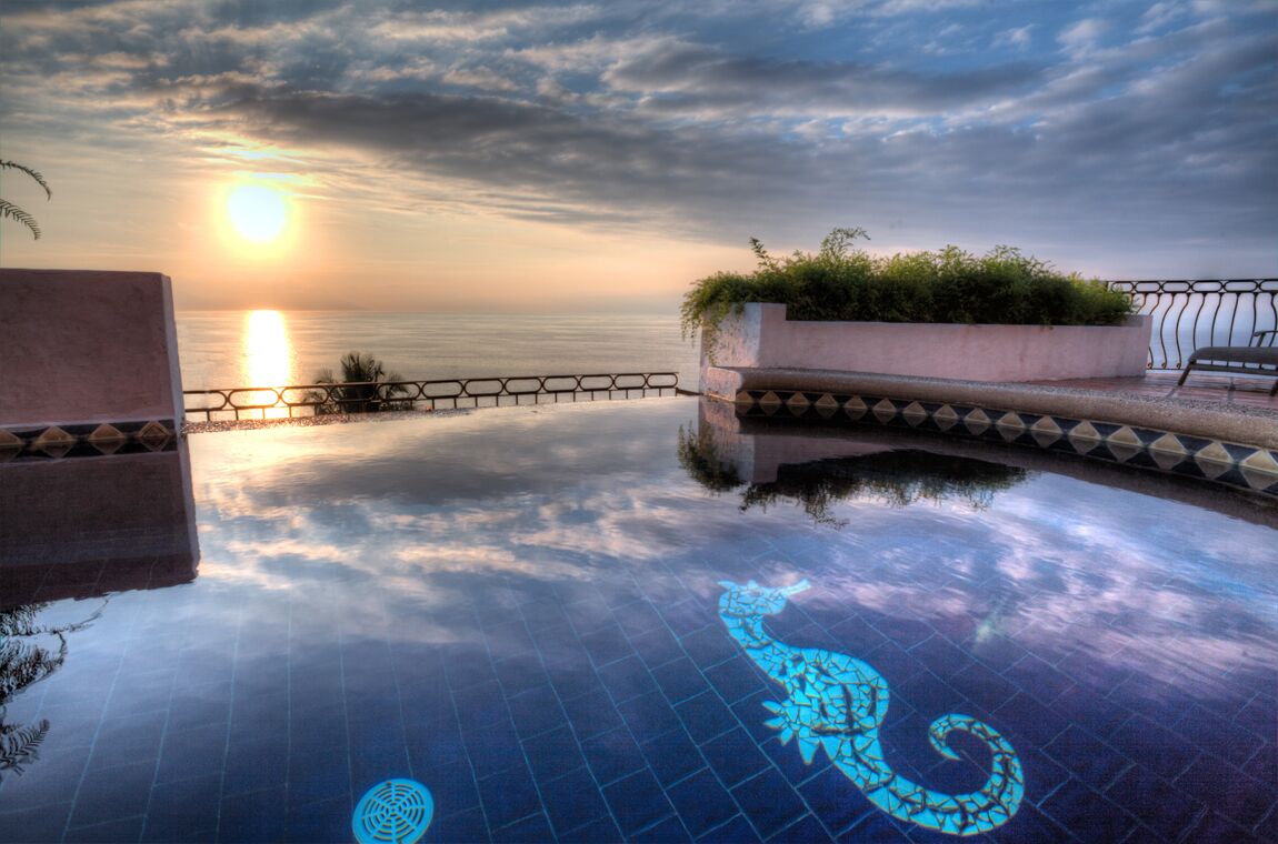 Piscine extérieure, piscine chauffée