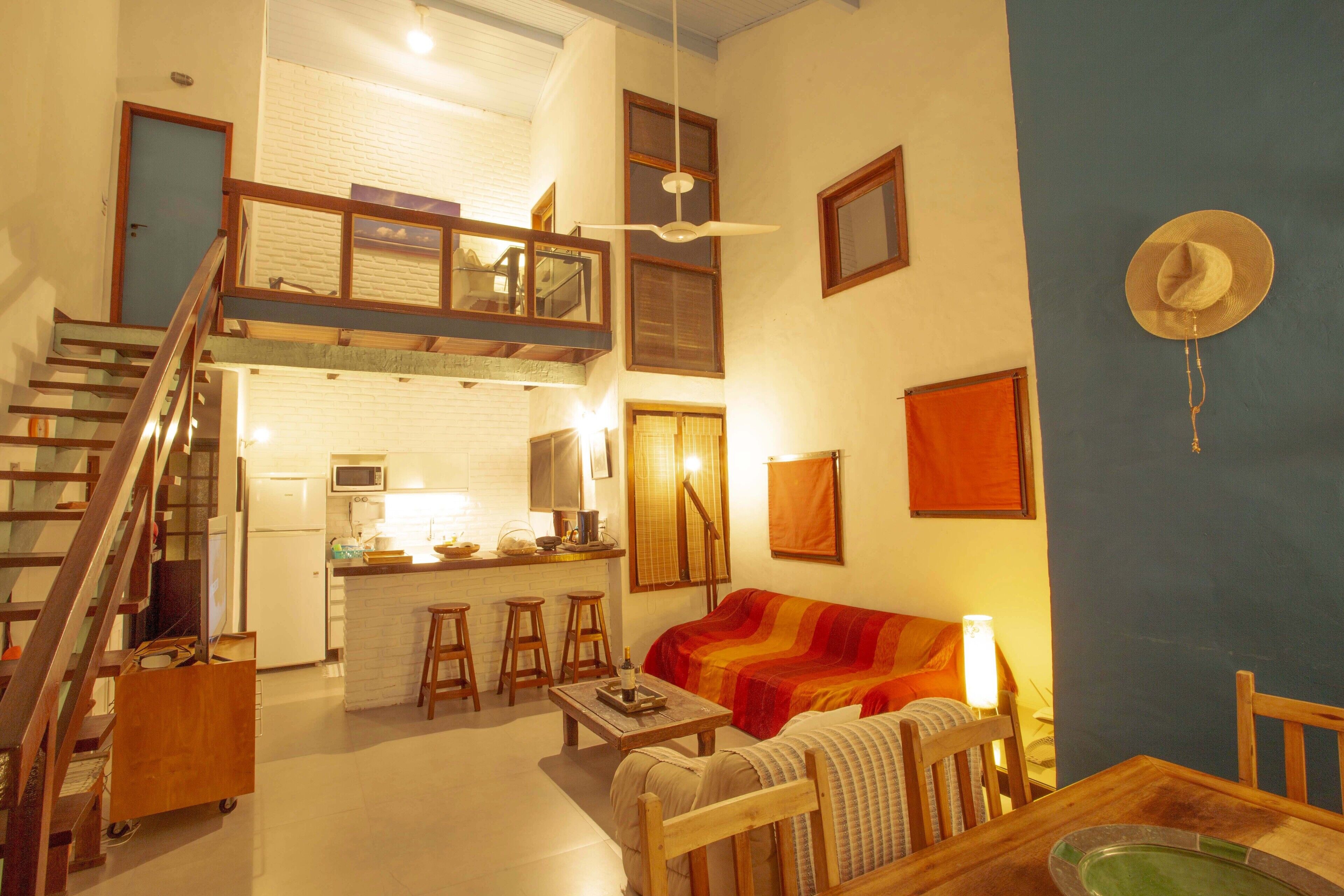 Ideal point Geribá, by the sea, duplex HOUSE, up to 6 adults, safety and comfort