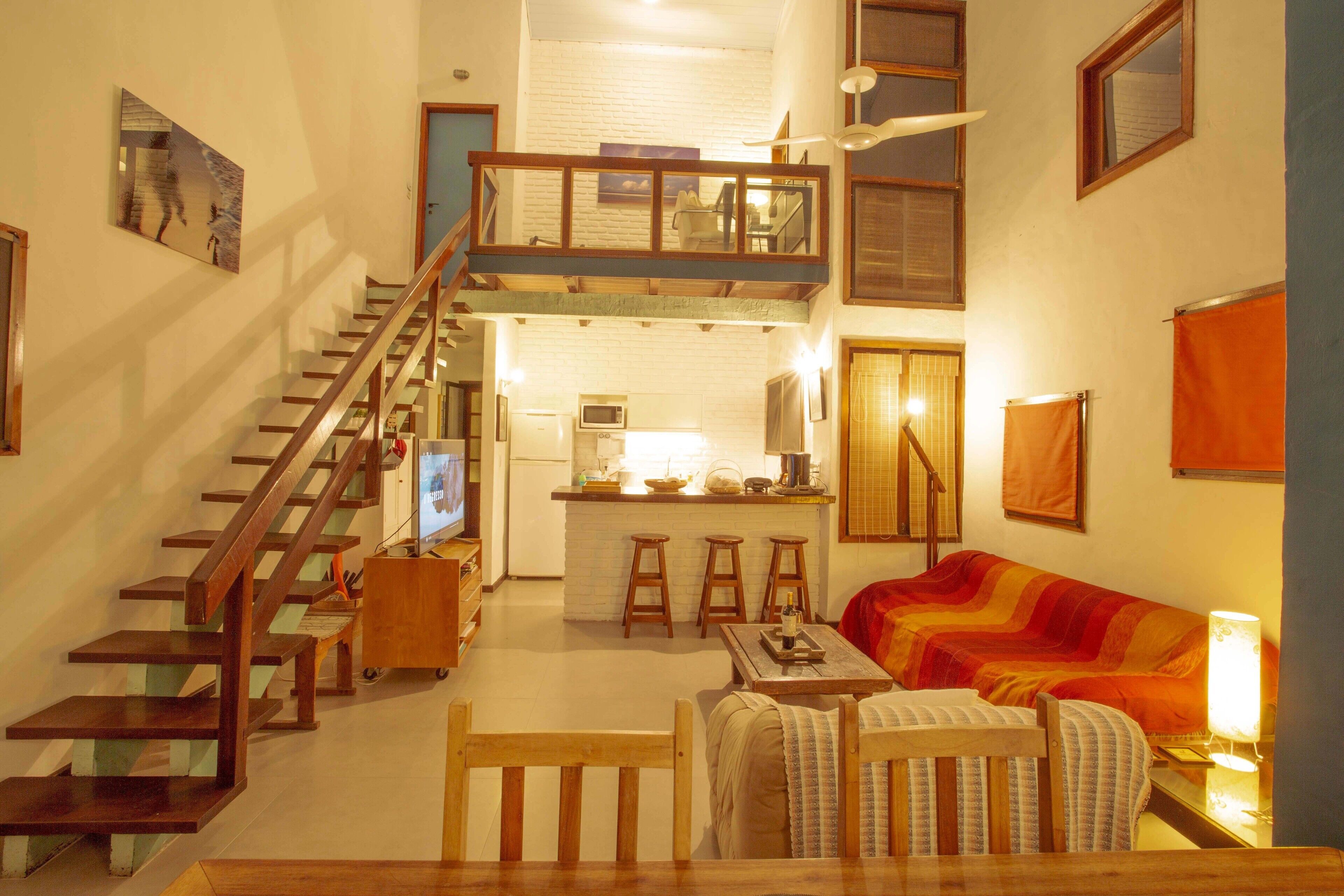 Ideal point Geribá, by the sea, duplex HOUSE, up to 6 adults, safety and comfort