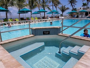 Piscine extérieure, piscine chauffée