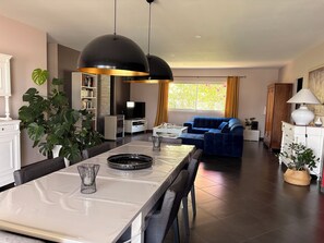 Smart TV, video games, DVD player, table tennis