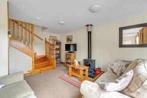 Fernseher, Kamin, DVD-Player