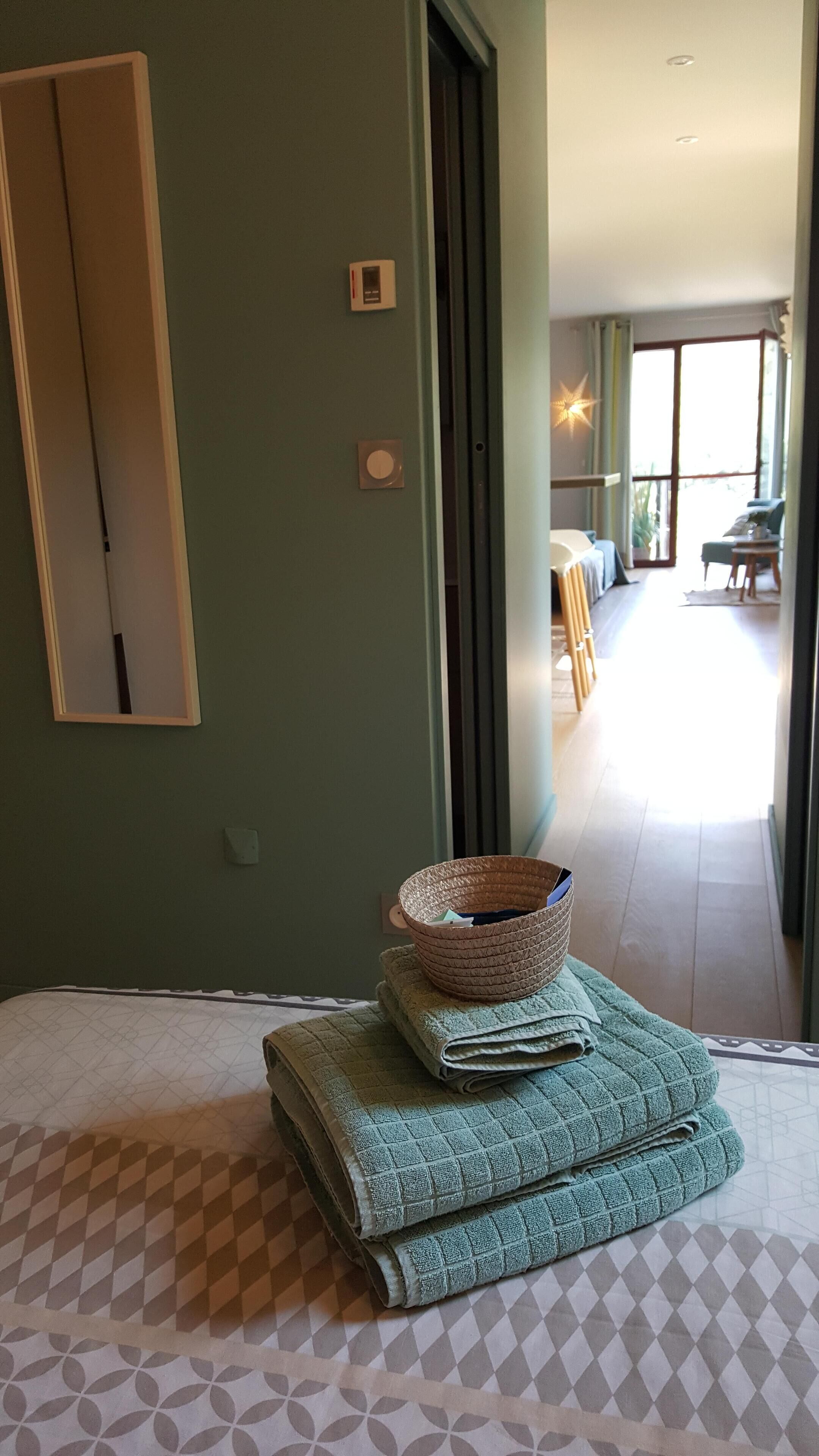 Adorable mini loft Poleymieux at Mont d'Or near Lyon, view, calm, SPA