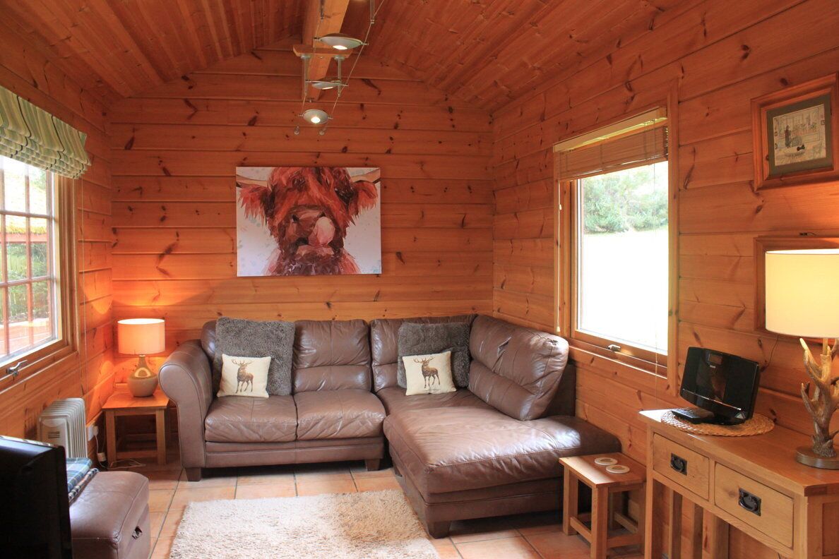 Birchwood Lodge - Cosy Loch Tay Log Cabin with indoor sauna 