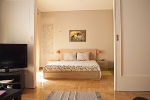 1 makuuhuone, silitysrauta/-lauta, ilmainen Wi-Fi, vuodevaatteet