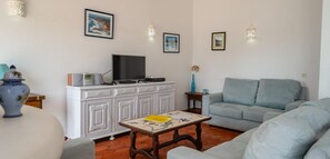 Smart TV, DVD player, books