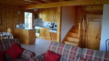 Fernseher, Kamin, DVD-Player, Bücher