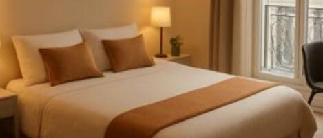 3 chambres, bureau, fer et planche Ă repasser, lit parapluie