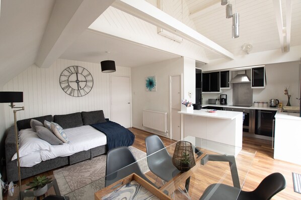 TV, DVD player, books, video library - Penthouse Apartment 2 minutes walk from Cathedral (Canterbury)