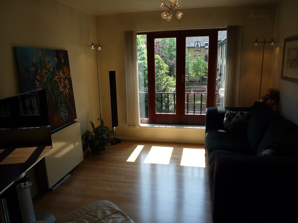 TV, DVD player, books, stereo