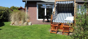 Modern terraced house with sunny garden