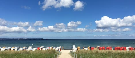 Vlak bij het strand