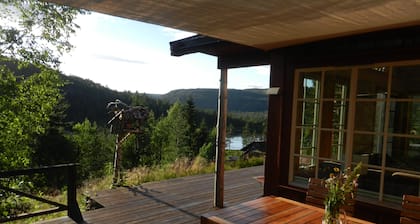 panorama view, modern apartment, quiet location, canoe, sauna
