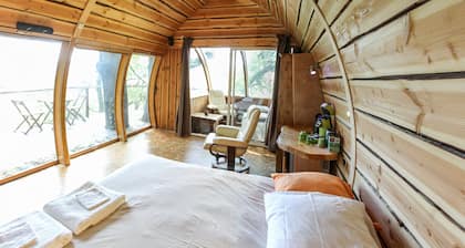 The Millau hut, a unique experience in the trees