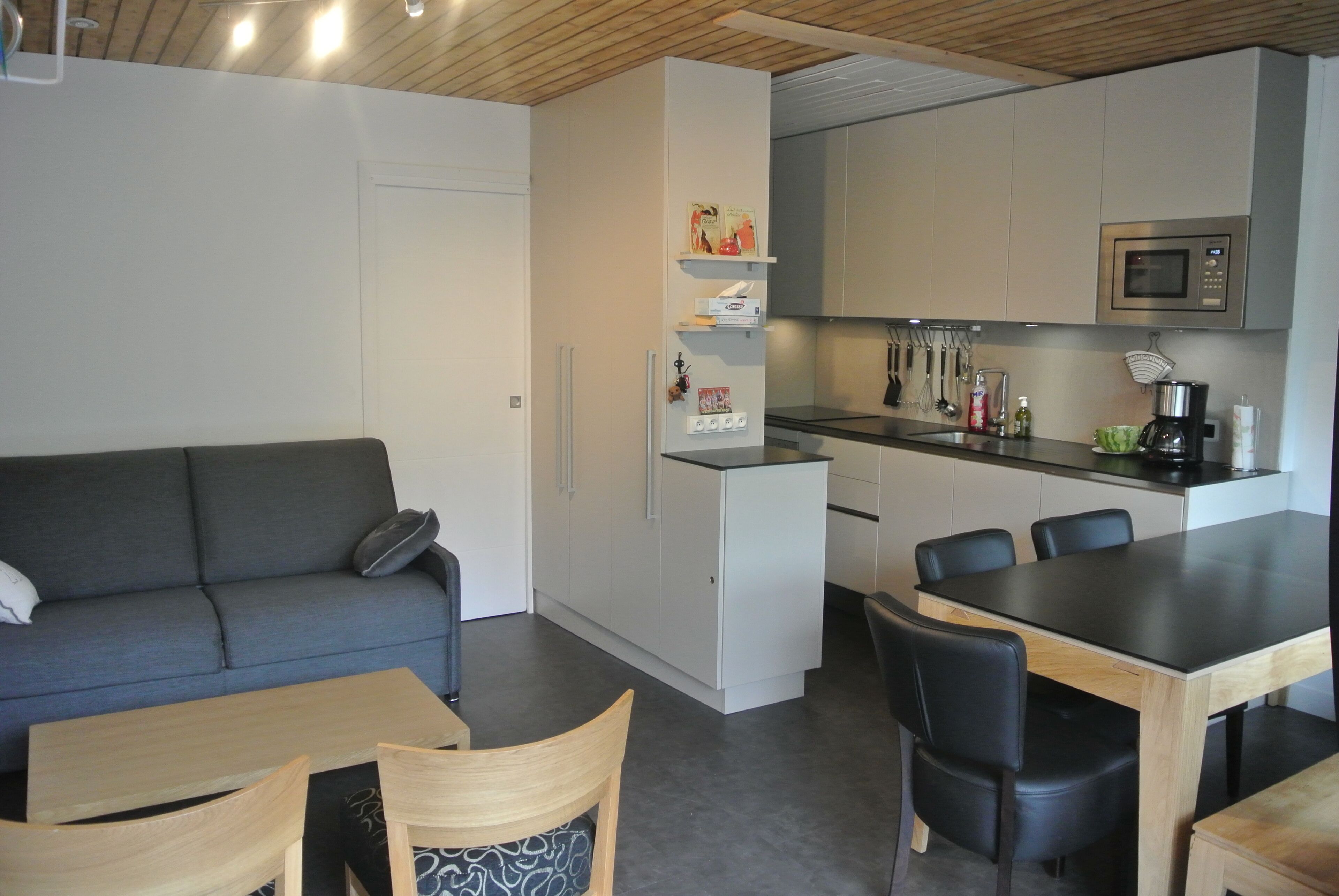 pièce de vie avec canapé rapido