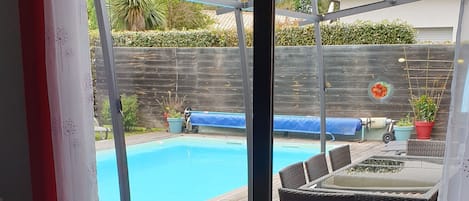 A heated pool