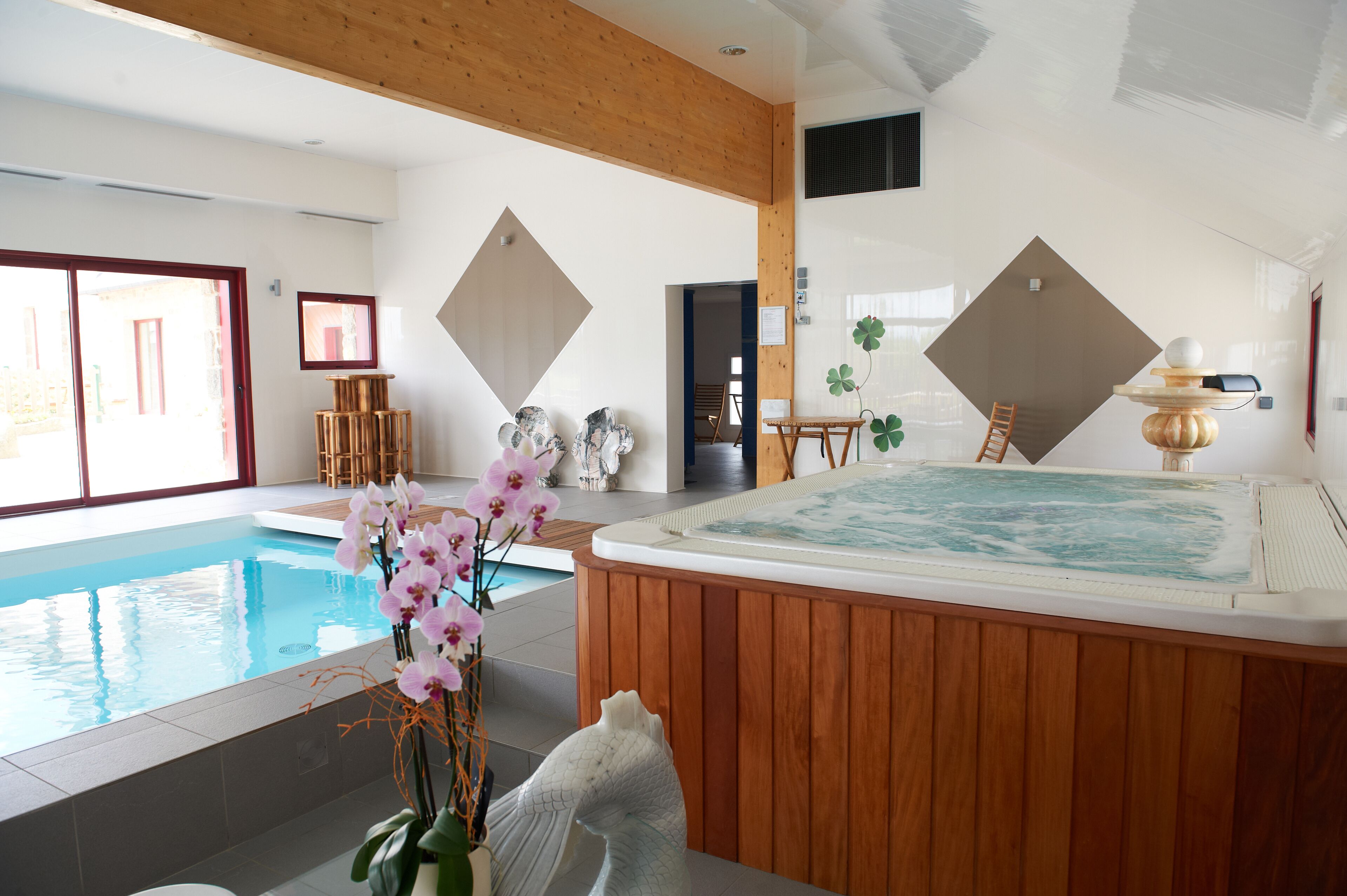 Bañera de hidromasaje privada