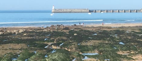 Vlak bij het strand
