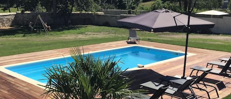 Outdoor pool, a heated pool