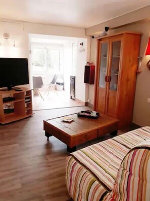 TV, DVD player, books, video library - Vacation home 8 km from the sea with enclosed garden, south-facing terrace, bicycle shed  (Ploufragan)