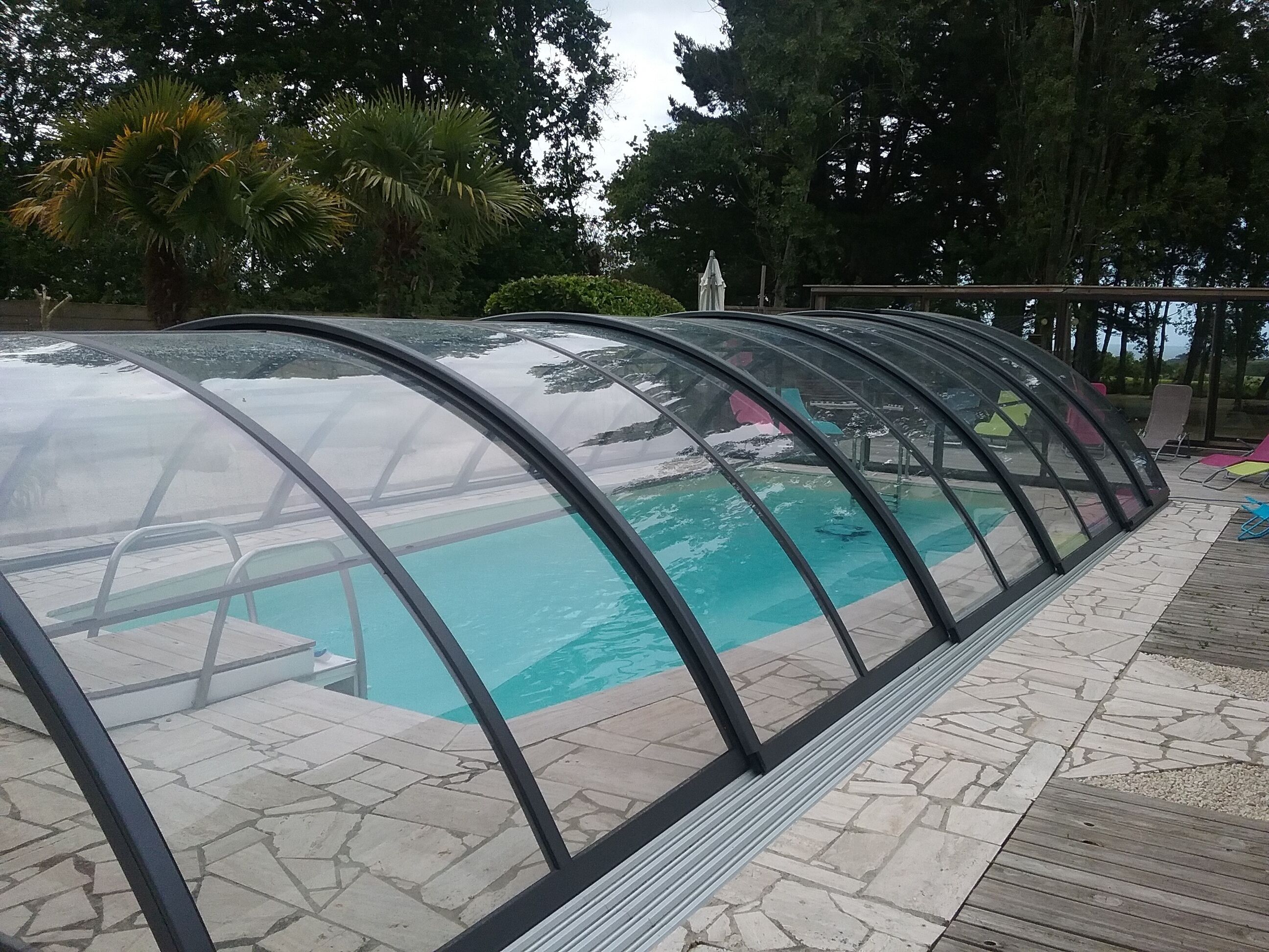 Piscine extérieure, piscine chauffée