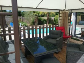 Piscine extérieure, piscine chauffée