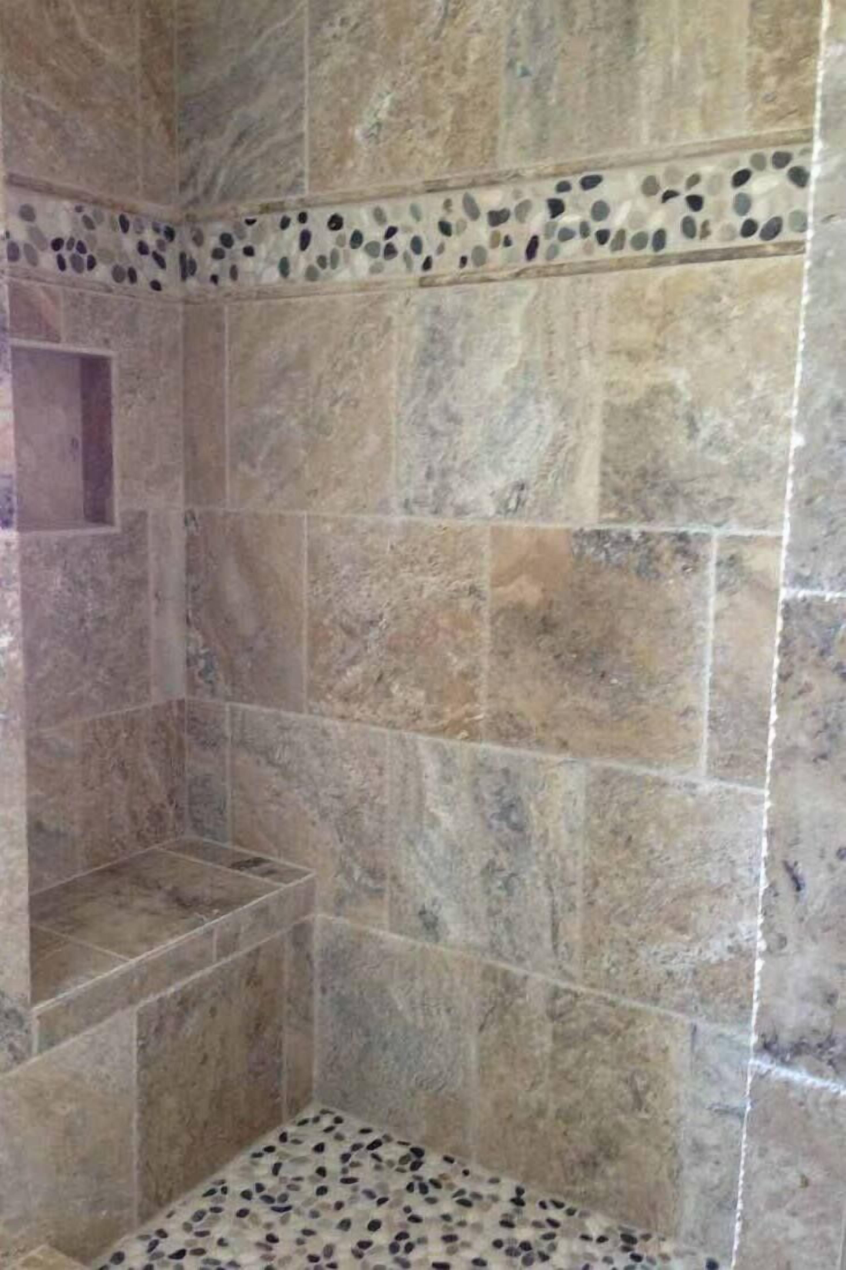Newly installed first floor bathroom.