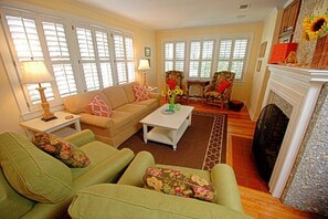 TV - East Beach Cottage | Private Pool | Walk to Beach! (Saint Simons Island)