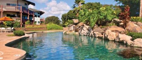 Outdoor pool, a heated pool