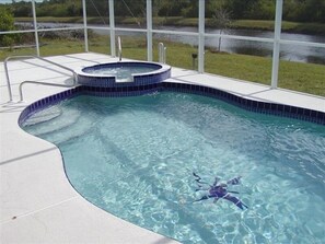 Outdoor pool, a heated pool