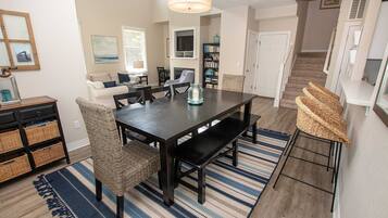 Smart TV, DVD player, table football, ping pong