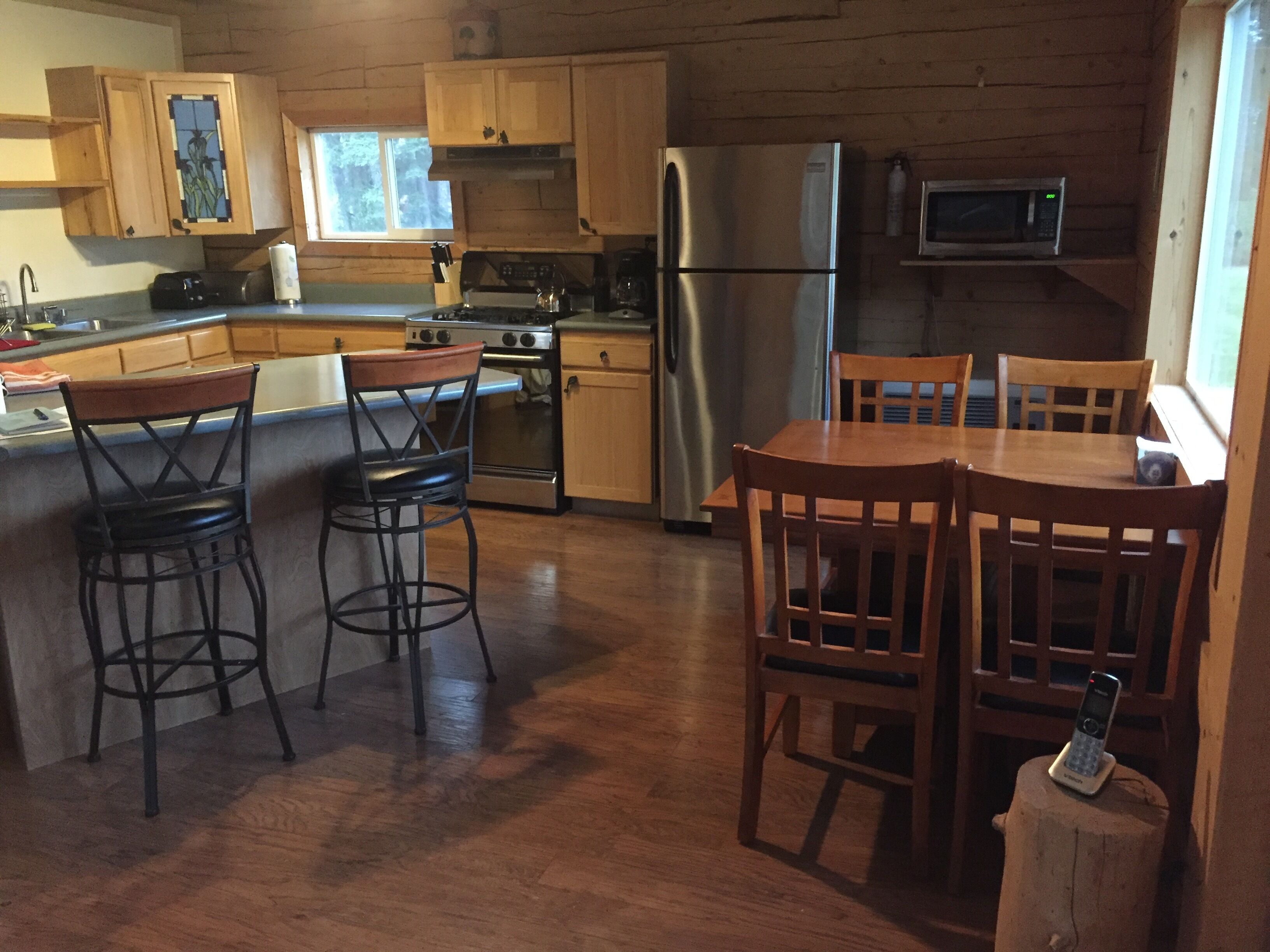 Perched on a high bluff over the Copper River, with an Awesome Mountain View