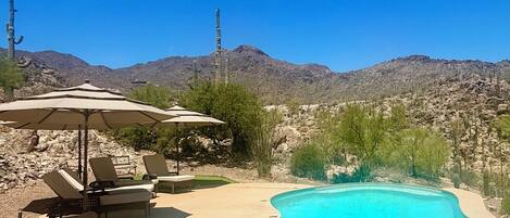 Outdoor pool, a heated pool