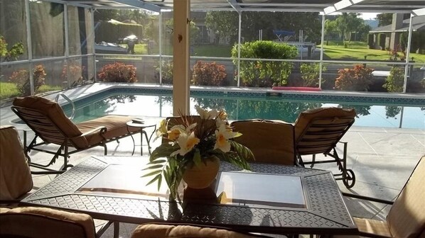A heated pool